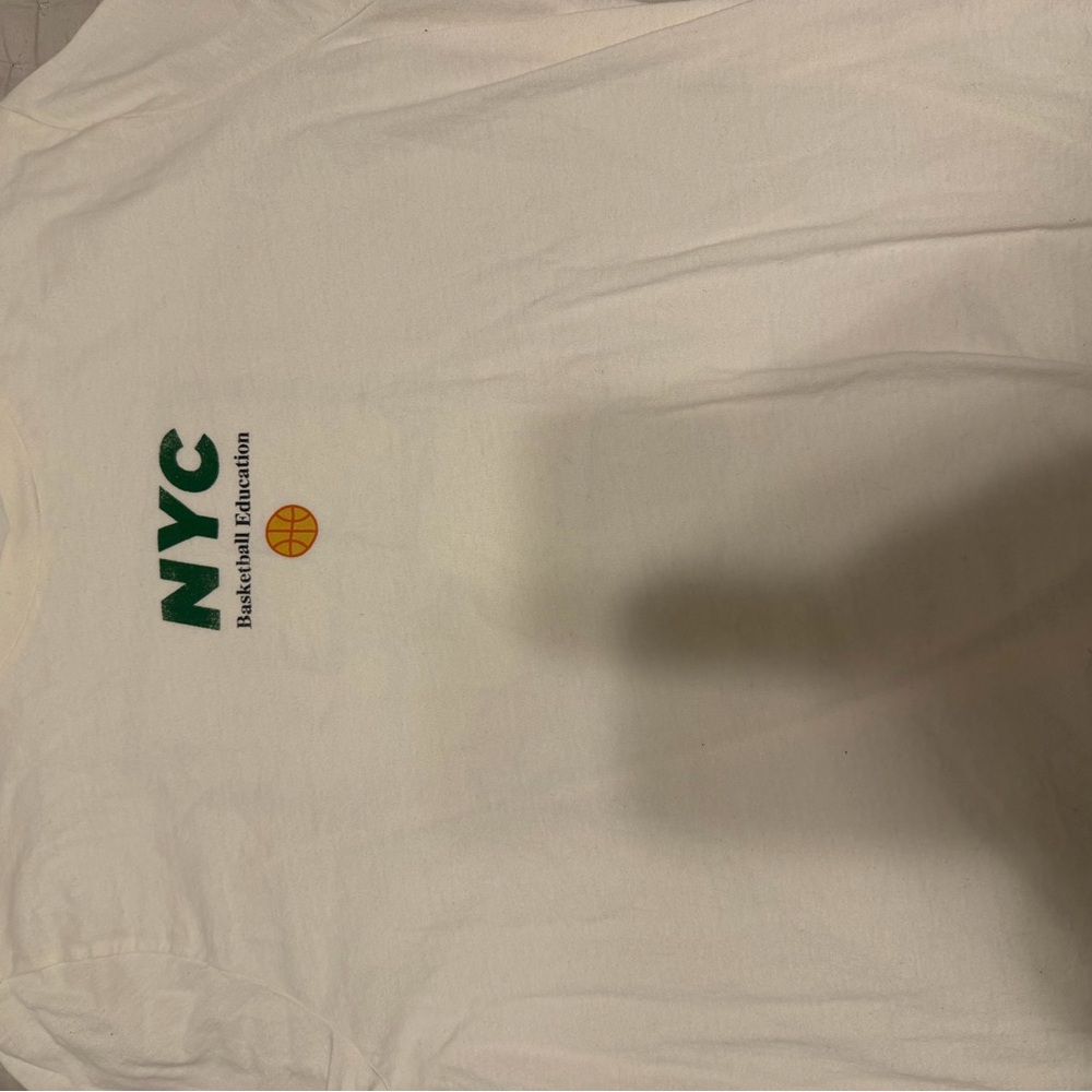 Old Navy White Tee with NYC Basketball Graphic